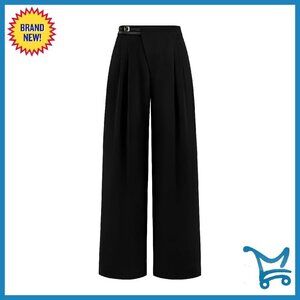 Women's Wide Leg Palazzo Pants High Waisted Business Casual Office Trousers